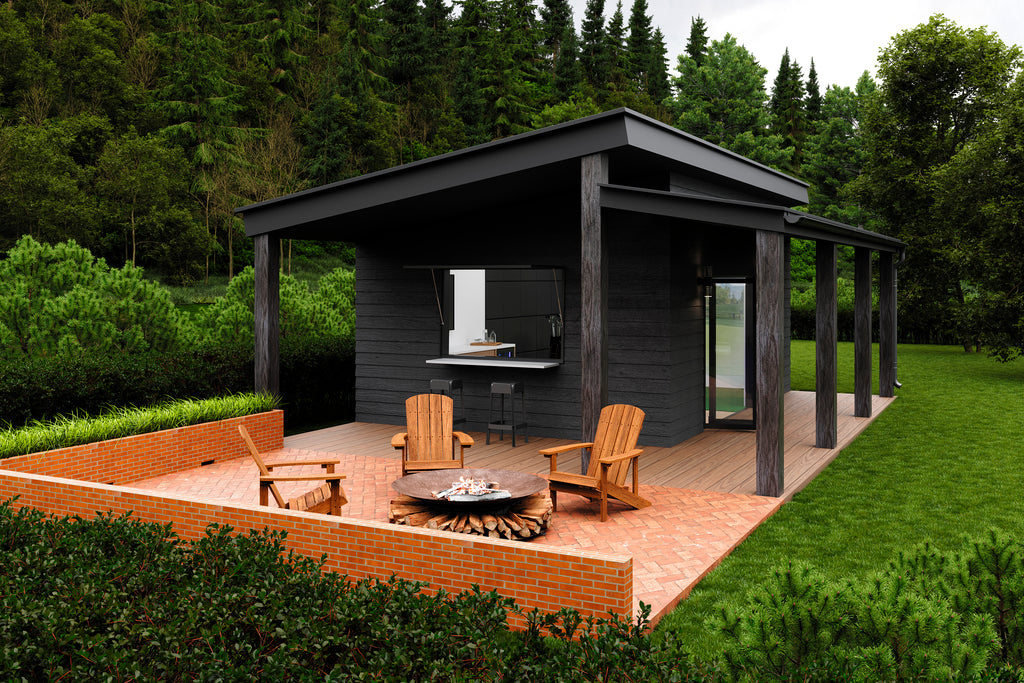 Lean-To 15x25 Golf Sim Studio
